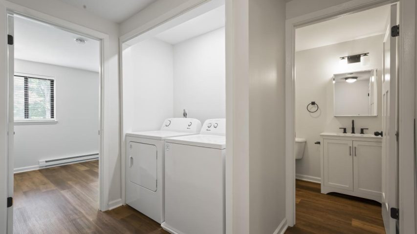 Interior view of the renovated 2-bedroom rental apartment at 255 Main St in the Village of Corinth, NY with updated finishes and comfortable living space.