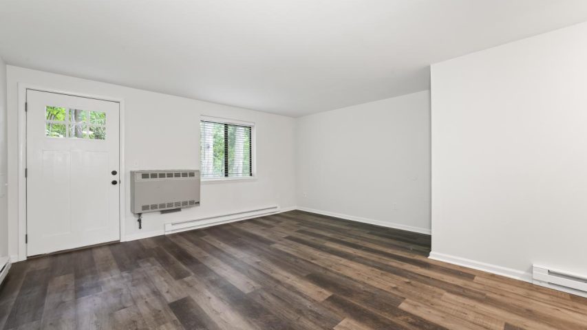 Interior view of the renovated 2-bedroom rental apartment at 255 Main St in the Village of Corinth, NY with updated finishes and comfortable living space.