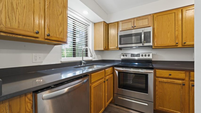 Interior view of the renovated 2-bedroom rental apartment at 255 Main St in the Village of Corinth, NY with updated finishes and comfortable living space.