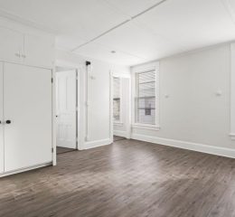 Interior view of a charming 1-bedroom apartment at 101 Union Ave #3 in downtown Saratoga Springs, NY featuring historic details and classic architectural elements.