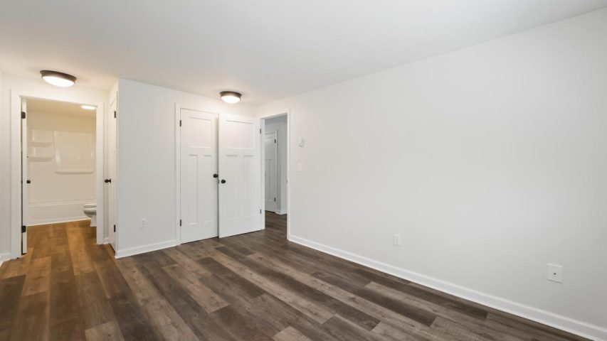 Interior view of the renovated 1-bedroom rental apartment at 255 Main St in the Village of Corinth, NY with modern finishes and comfortable living space.
