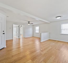 Interior view of a modern 2-bedroom plus office rental apartment at 42-44 Saratoga Ave #3W in Mechanicville, NY featuring updated finishes and a dedicated workspace.