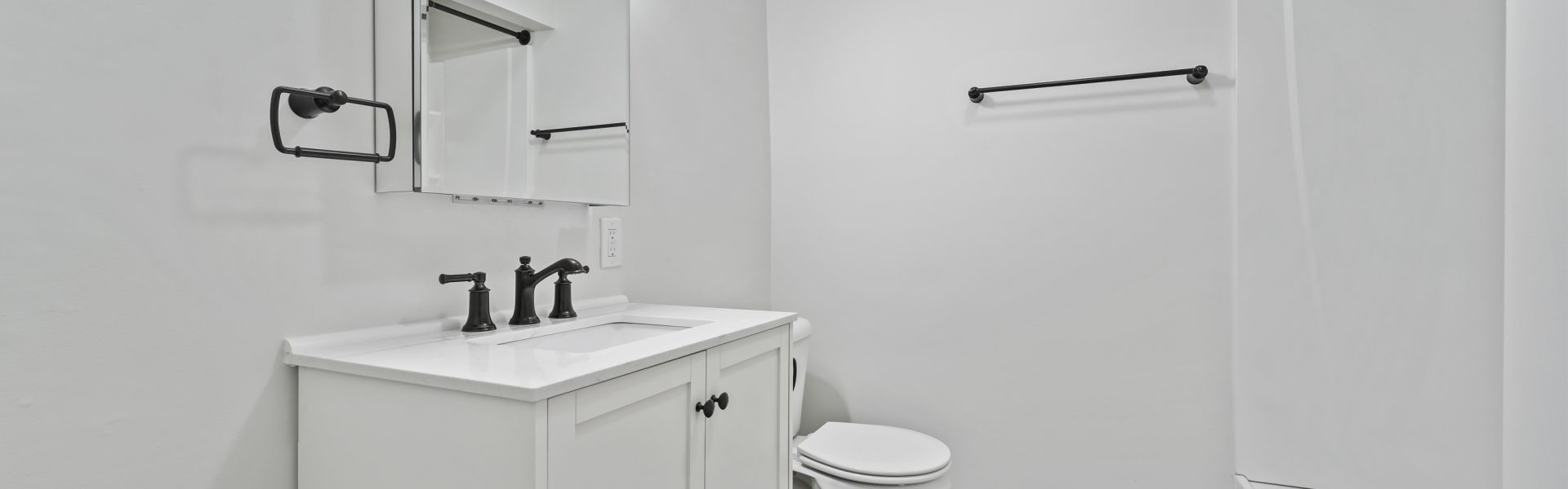 Interior view of a modern 2-bedroom plus office rental apartment at 42-44 Saratoga Ave #3W in Mechanicville, NY featuring updated finishes and a dedicated workspace.