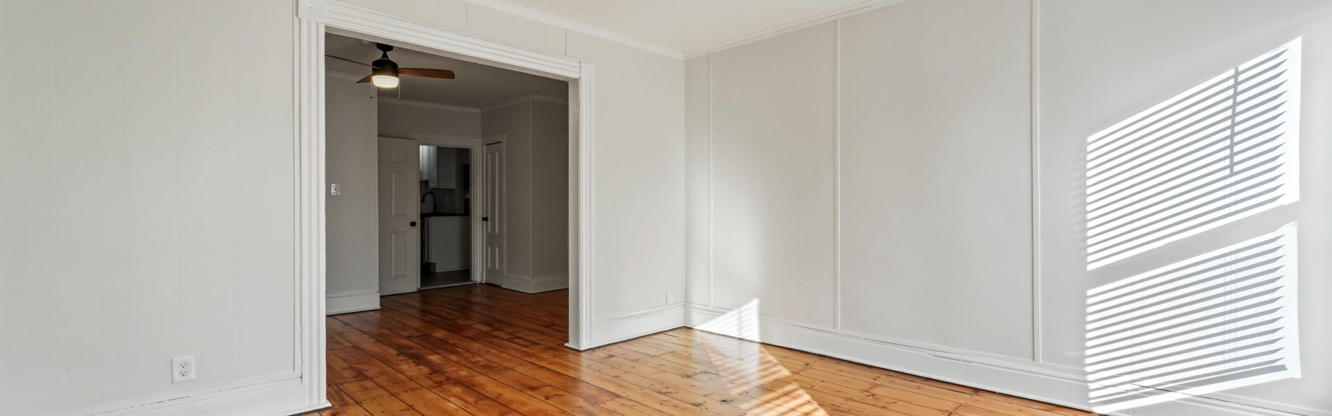 Interior view of the modern 2-bedroom rental apartment at 42-44 Saratoga Ave #2W in Mechanicville, NY featuring updated finishes and spacious living areas.
