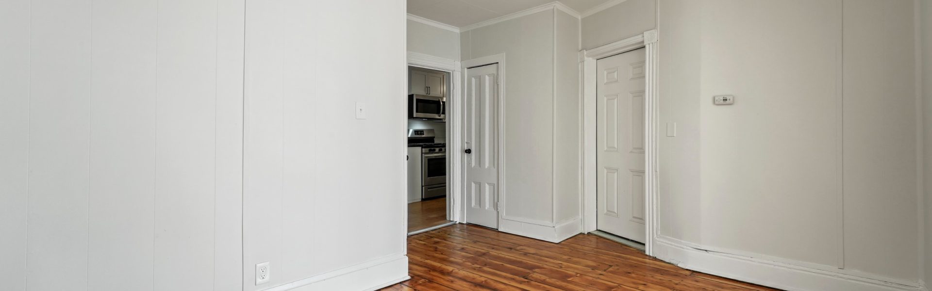 Interior view of the modern 2-bedroom rental apartment at 42-44 Saratoga Ave #2W in Mechanicville, NY featuring updated finishes and spacious living areas.