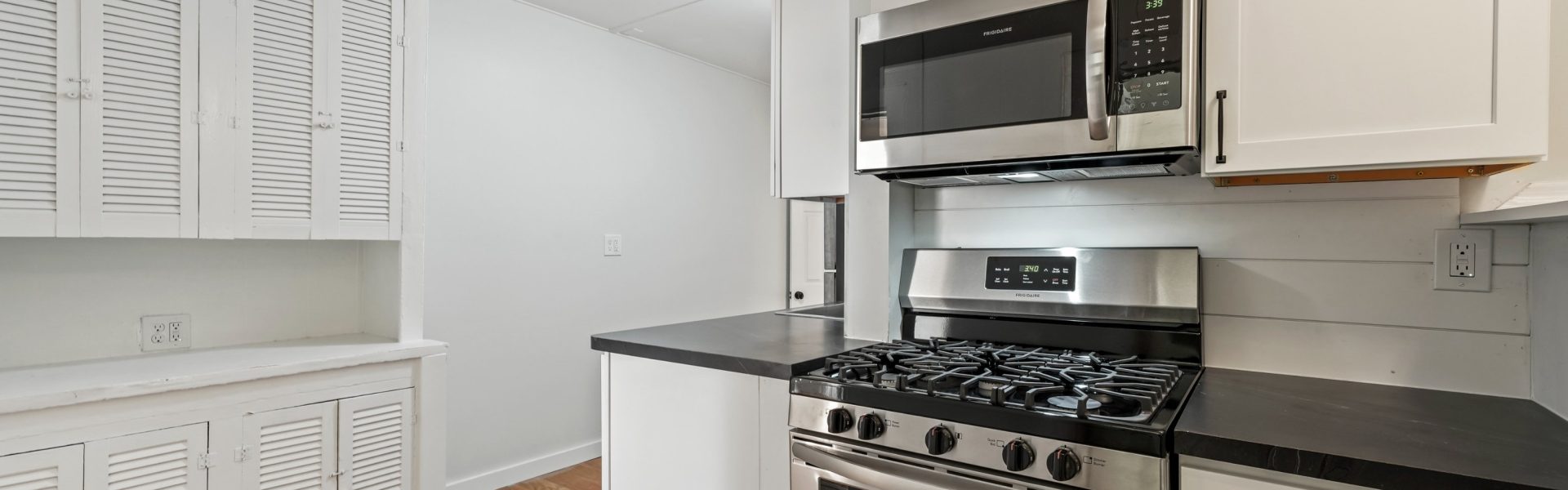 Interior view of the modern 2-bedroom rental apartment at 42-44 Saratoga Ave #2W in Mechanicville, NY featuring updated finishes and spacious living areas.