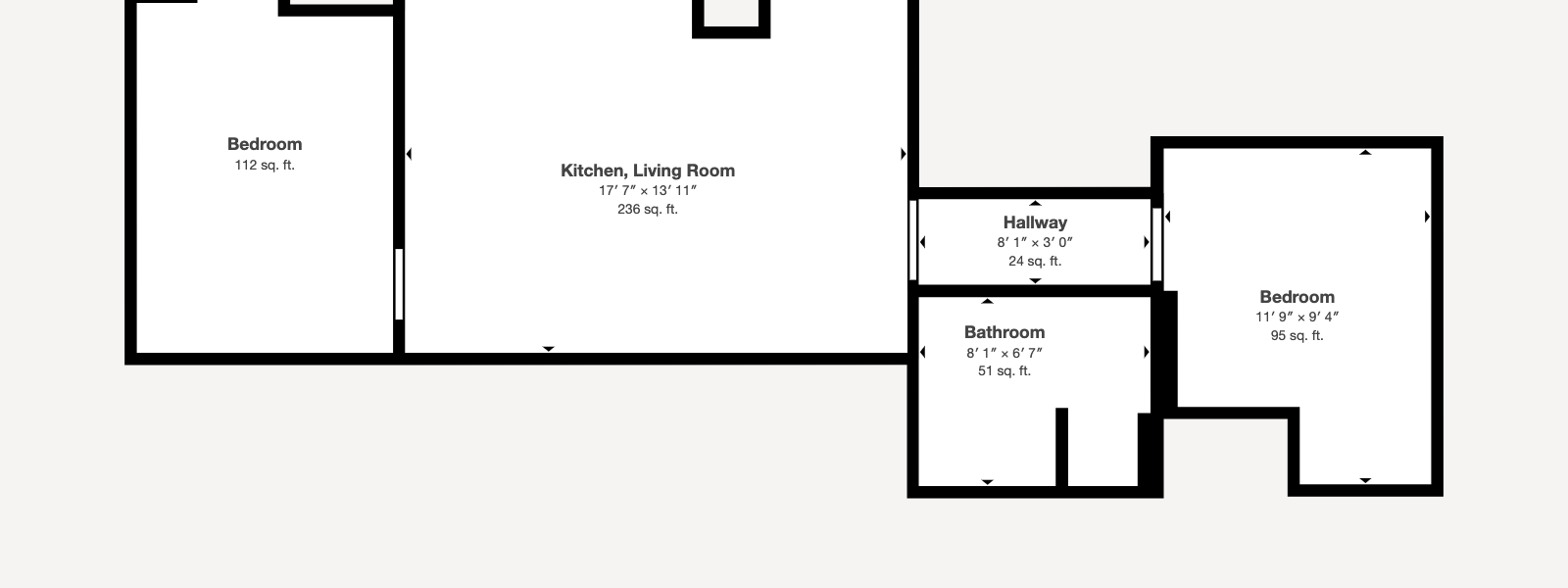 Interior view of a freshly renovated 2-bedroom apartment at 33 Franklin St #8 in downtown Saratoga Springs, NY with modern finishes and walkable access to local amenities.