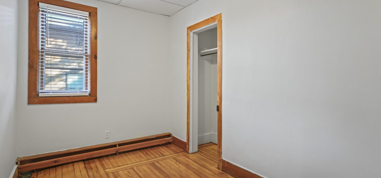 Interior view of a freshly updated 1-bedroom apartment at 33 Franklin St #3 in downtown Saratoga Springs, NY with modern finishes and walkable access to shops and dining.