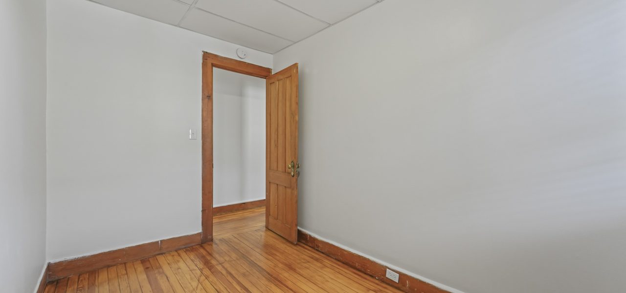 Interior view of a freshly updated 1-bedroom apartment at 33 Franklin St #3 in downtown Saratoga Springs, NY with modern finishes and walkable access to shops and dining.
