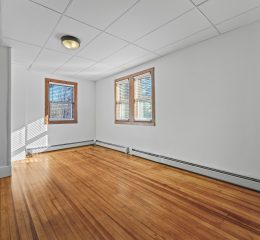 Interior view of a freshly updated 1-bedroom apartment at 33 Franklin St #3 in downtown Saratoga Springs, NY with modern finishes and walkable access to shops and dining.