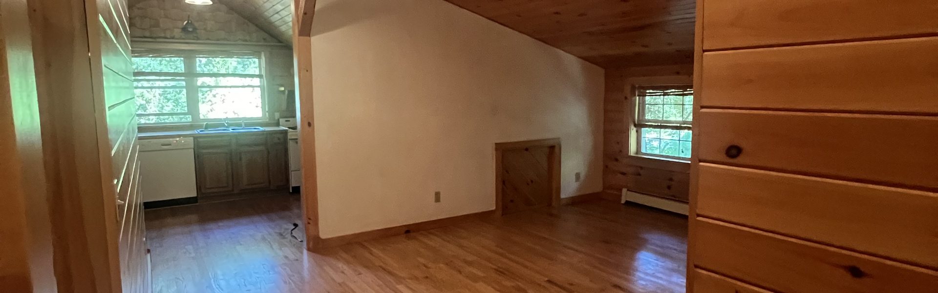 Interior view of a charming 1-bedroom carriage house apartment at 101 King Rd #B in Saratoga Springs, NY, near downtown shops and dining.