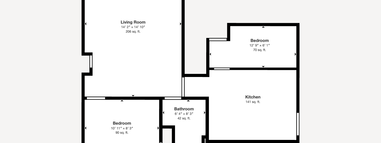 Interior view of a stylish 2-bedroom apartment at 58 Lincoln Ave #4 in Saratoga Springs, NY, featuring updated finishes near downtown.