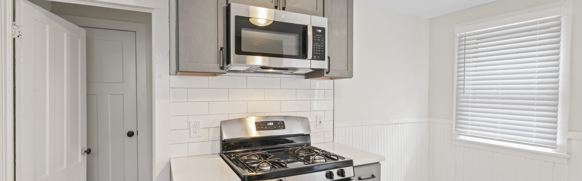 Interior view of a stylish 2-bedroom apartment at 58 Lincoln Ave #4 in Saratoga Springs, NY, featuring updated finishes near downtown.