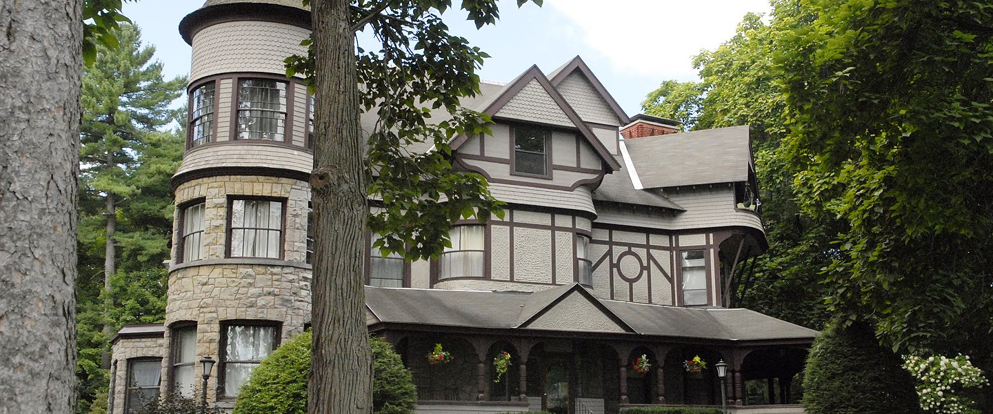 Skidmore Mansion Apartments Saratoga Springs NY with renovated interiors managed by Green Springs Property Management.