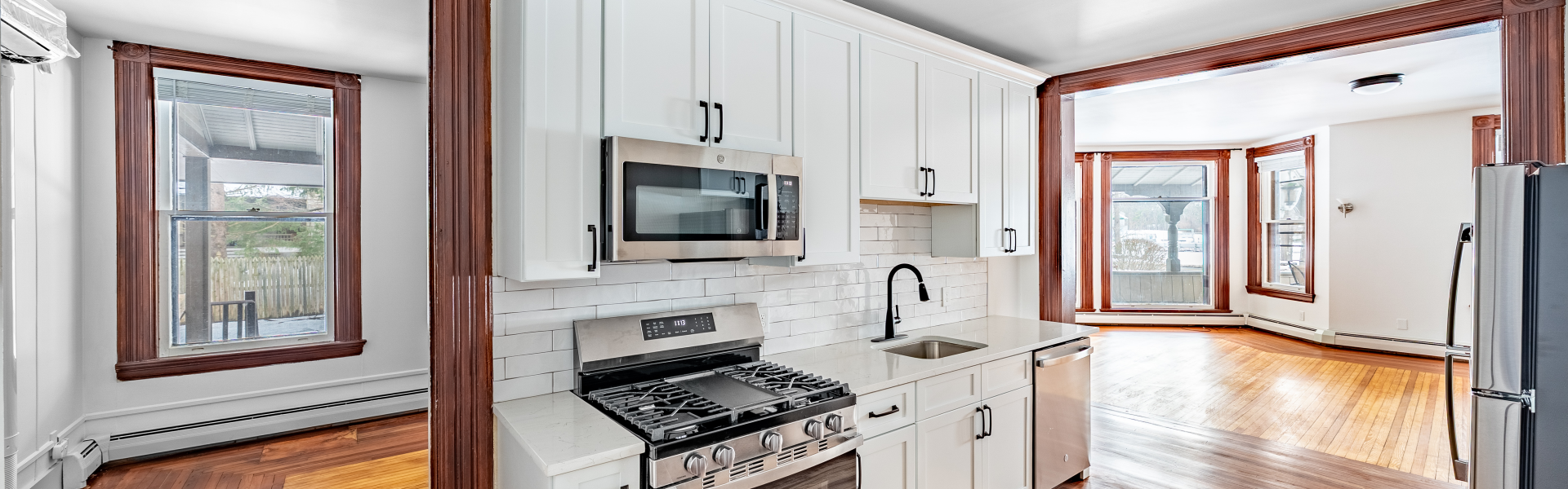 Skidmore Mansion Apartments Saratoga Springs NY with renovated interiors managed by Green Springs Property Management.