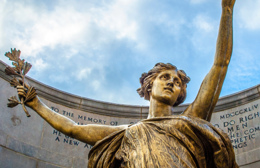 Spirit of Life statue in Congress Park, Saratoga Springs